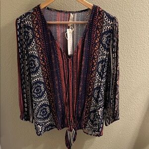 NWT LOVESTITCH Boho Blouse